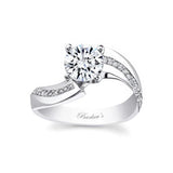 Curved Shank Moissanite Engagement Ring