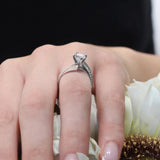 Curved Shank Moissanite Engagement Ring