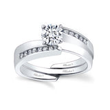 Prong Set Half Carat Moissanite Bridal Set