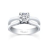 Split Shank Solitaire Moissanite Engagement Ring