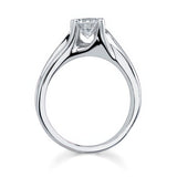 Split Shank Solitaire Moissanite Engagement Ring
