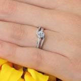Half Prong Moissanite Bridal Set