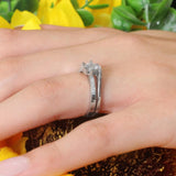 Half Prong Moissanite Bridal Set
