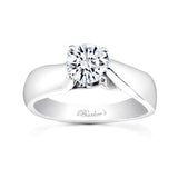 Unique Round Moissanite Solitaire Engagement Ring