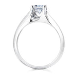 Unique Round Lab Diamond Solitaire Engagement Ring