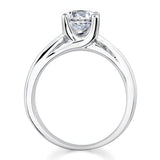 Reverse Split Shank Moissanite Solitaire Engagement Ring
