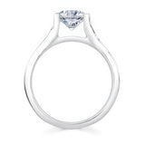 Overlapping Moissanite Solitaire Engagement Ring