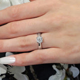 Classic Moissanite Solitaire Engagement Ring