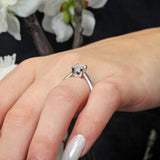 Classic Moissanite Solitaire Engagement Ring