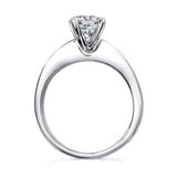 Moissanite Milgrain Pave Engagement Ring