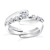 Unique Interlocking Moissanite Bridal Set