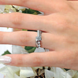 Unique Interlocking Moissanite Bridal Set