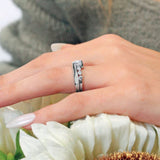 Unique Interlocking Moissanite Bridal Set