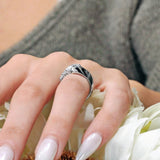 Unique Interlocking Moissanite Bridal Set
