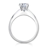 Knife Edged Moissanite Solitaire Ring