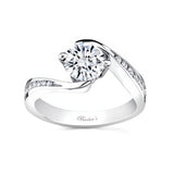 Moissanite And Diamond Channel Ring