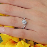 Moissanite And Diamond Channel Ring