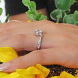 Moissanite And Diamond Channel Ring