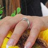 Moissanite And Diamond Channel Ring