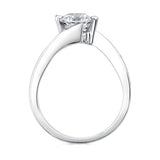Moissanite And Diamond Channel Ring