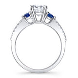 3 Stone Sapphire And Diamond Ring