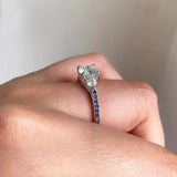 3 Stone Sapphire Ring