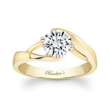 Split Band Solitaire Engagement Ring