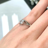 Split Band Solitaire Engagement Ring