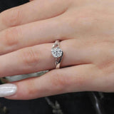 Split Band Solitaire Engagement Ring