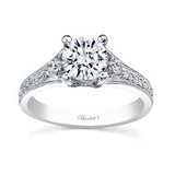 3 Stone Milgrain Moissanite Ring