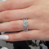Triple Split Shank Engagement Ring