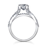 Triple Split Shank Engagement Ring
