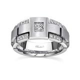 Mens Unique Pave Diamond Wedding Band