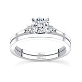 Three Stone Moissanite Wedding Set