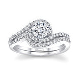 Swirl Moissanite Wedding Ring Set