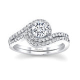Swirl Diamond Wedding Ring Set
