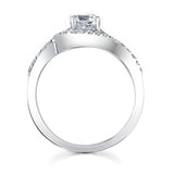Swirl Diamond Wedding Ring Set
