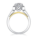 Straight Loop Moissanite Solitaire Ring