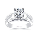 Straight Loop Moissanite Solitaire Ring