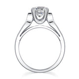 Straight Loop Moissanite Solitaire Ring