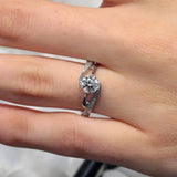 Bypass Moissanite Ring