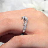 Bypass Moissanite Ring