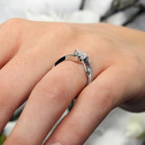 Bypass Moissanite Ring