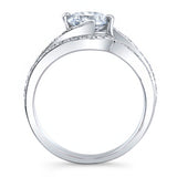 Bypass Moissanite Bridal Set