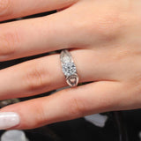 Looping Solitaire Moissanite Ring