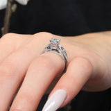 Looping Solitaire Moissanite Ring