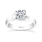 Simple Curving Moissanite Solitaire Ring