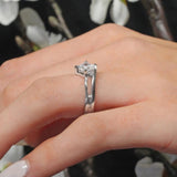 Half V Prong Princess Cut Solitaire Ring