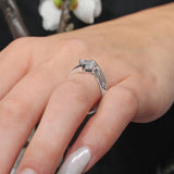 Half V Prong Princess Cut Solitaire Ring
