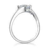Half V Prong Princess Cut Solitaire Ring